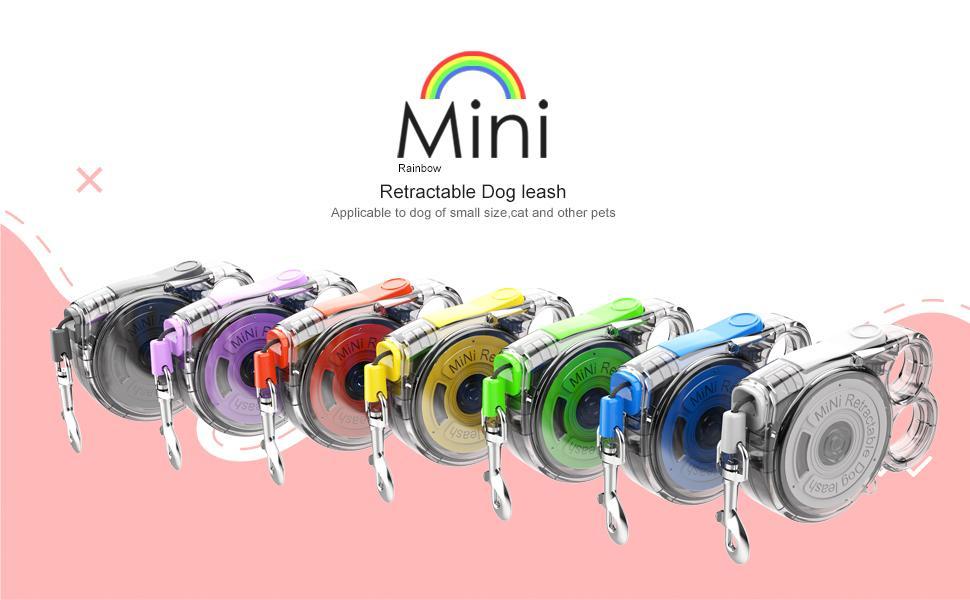 Mini Retractable Dog Leash - For Small Pets Lightweight Design Easy To Use Ideal For Outdoor Use